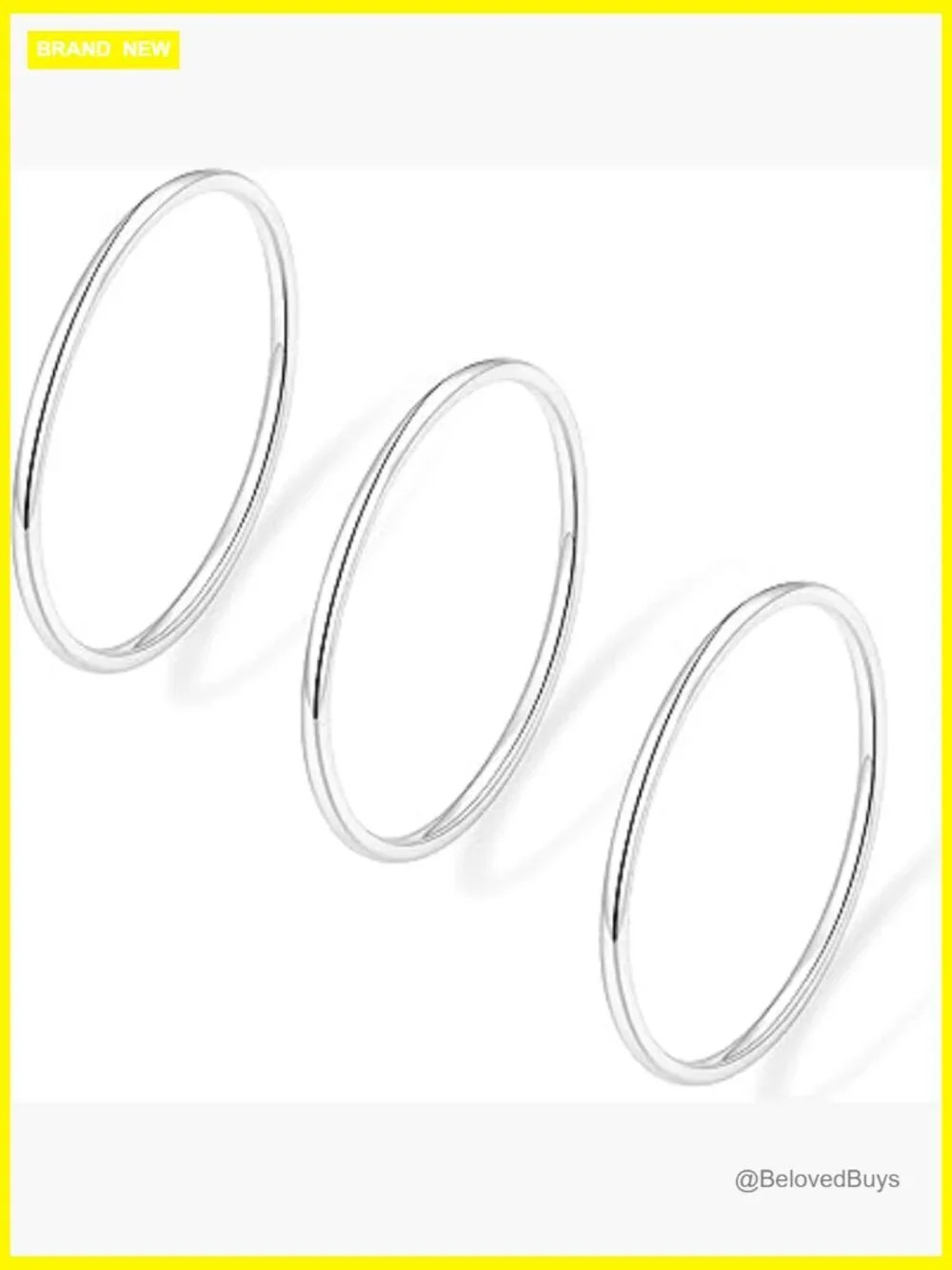 Stackable Gold Band Ring Set Wedding Promise Dome Rings Non Tarnish Thin 1mm